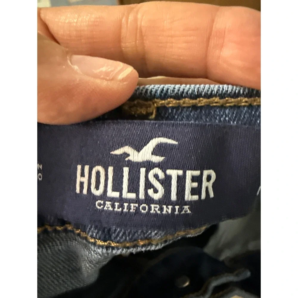 Hollister Mens Slim‎ Straight Epic Flex Jeans Dark Wash Blue 30x34 331D2254